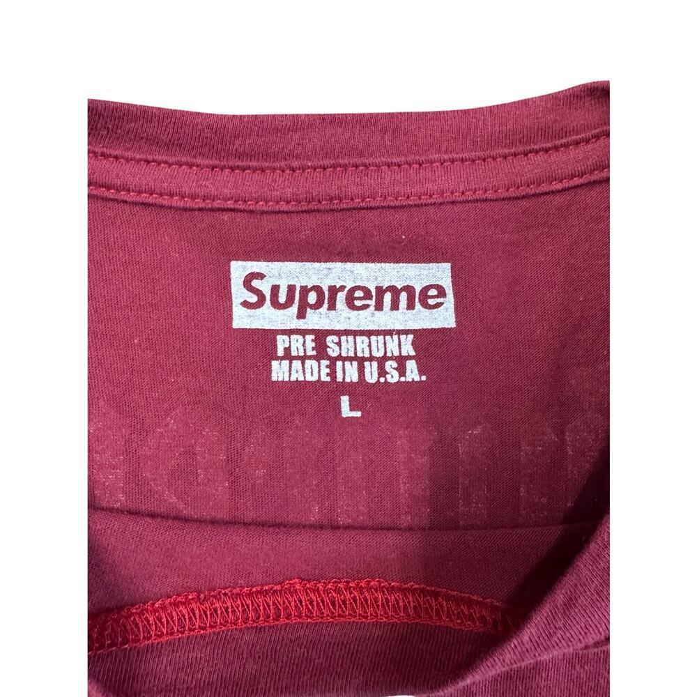 Supreme Neighborhood Skull Tee Shirt | Burgundy | Graphic Streetwear | Boys L - Picture 3 of 4